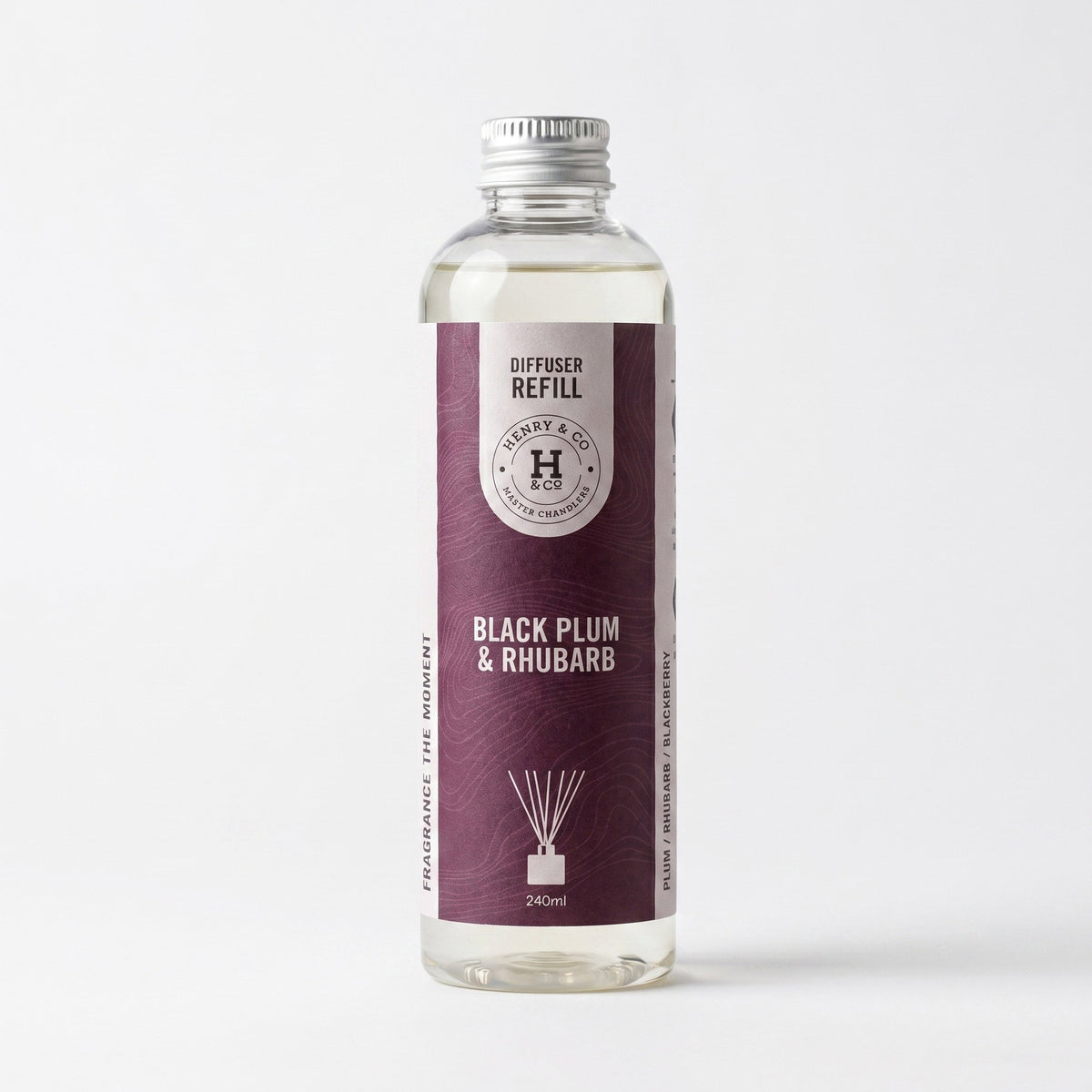 BLACK PLUM & RHUBARB LARGE REED DIFFUSER REFILL