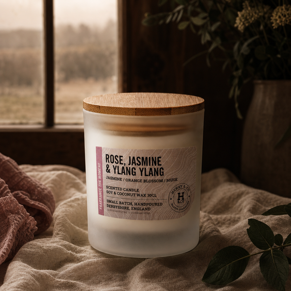 ROSE, JASMINE & YLANG YLANG SCENTED CANDLE