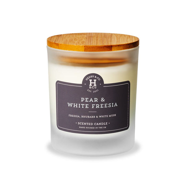 Pear & White Freesia Scented Candle