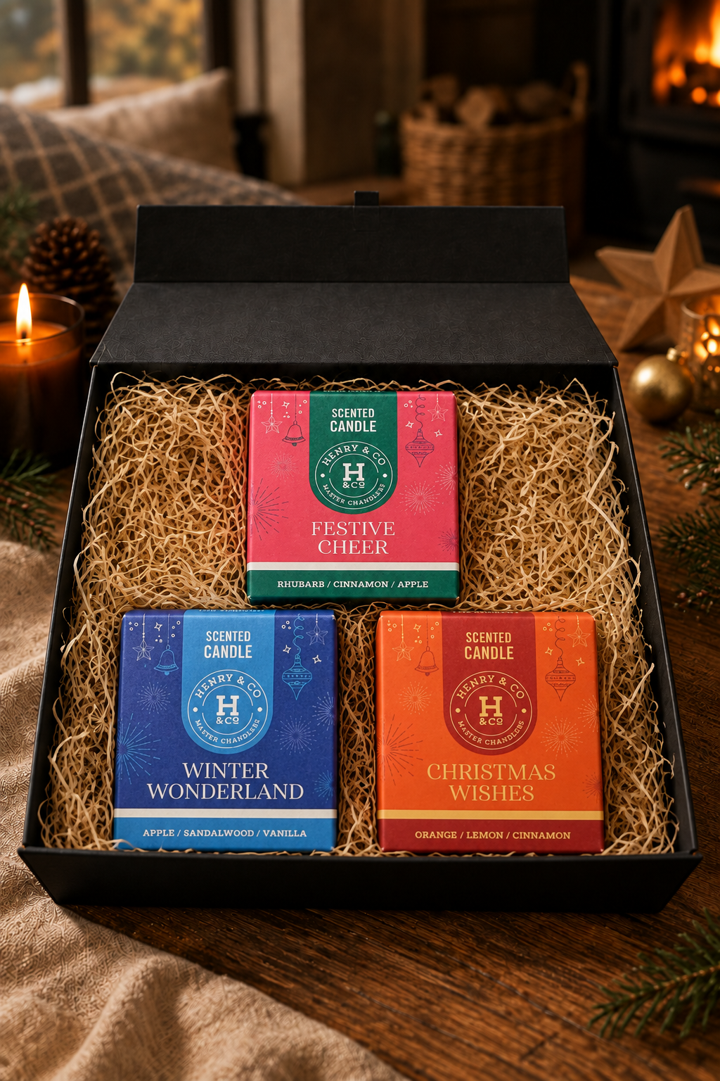 The Secret Santa -  Festive Votive Candle Trio